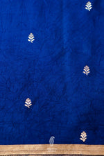 Handwoven Royal Blue Banarasi Katan Soft Silk Saree