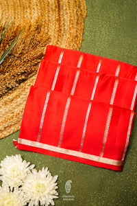 Handwoven Red Banarasi Katan Silk Saree