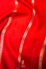 Handwoven Red Banarasi Katan Silk Saree