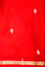 Handwoven Red Banarasi Katan Silk Saree