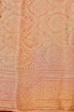 Handwoven Light Peach Banarasi Tissue Silk Saree