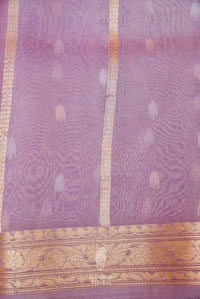 Handwoven Purple Banarasi Tissue Silk Saree