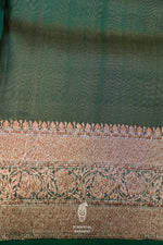 Handwoven Beige Purple Banarasi Organza Silk Saree