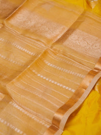 Handwoven Yellow Banarasi Katan Silk Suit