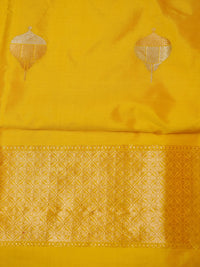 Handwoven Yellow Banarasi Katan Silk Suit