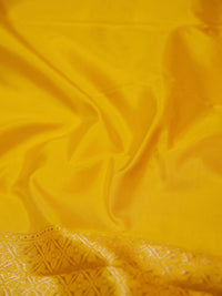 Handwoven Yellow Banarasi Katan Silk Suit