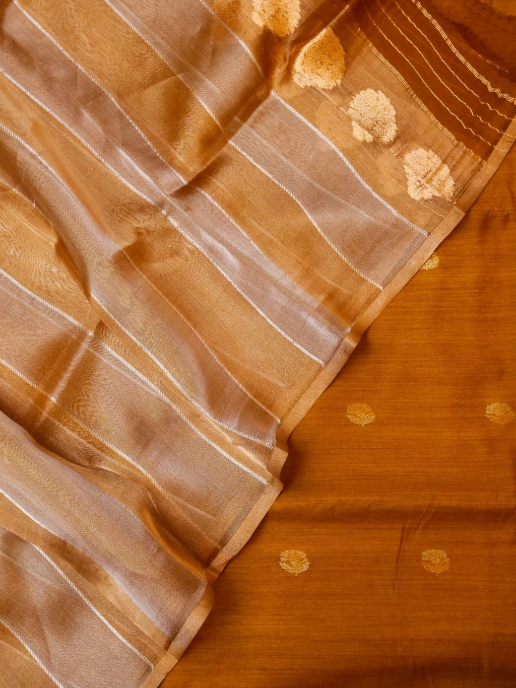 Handwoven Mustard Banarasi Katan Silk Suit