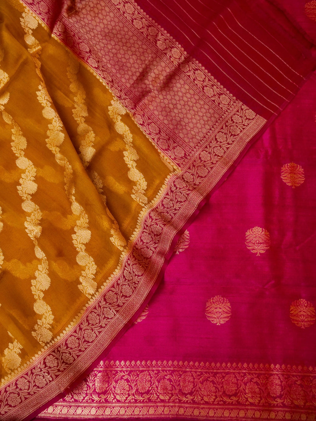 Handwoven Pink Banarasi Tussar Silk Suit