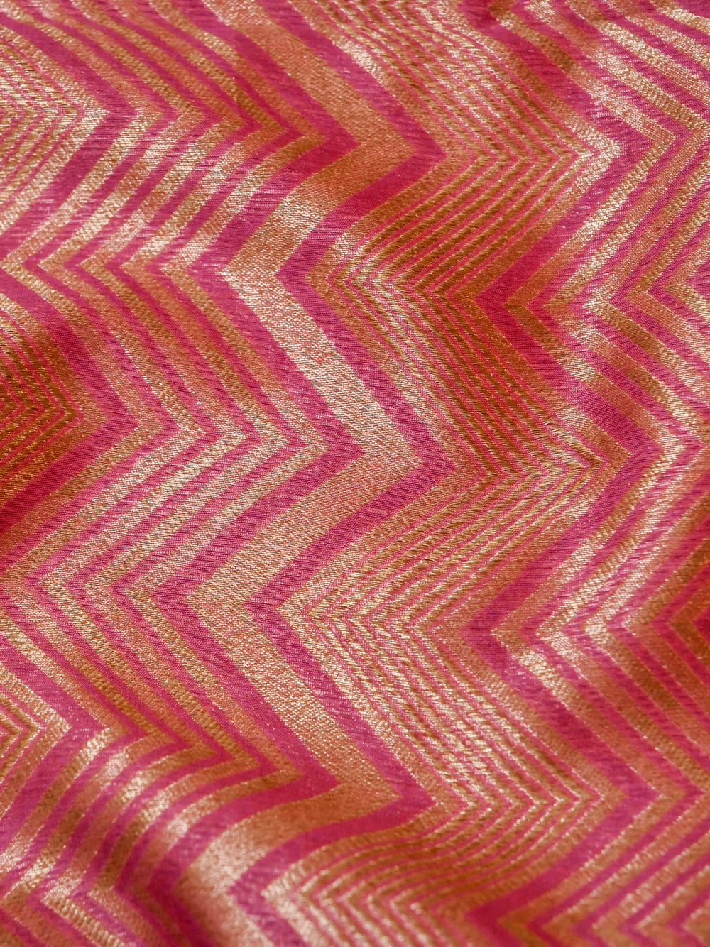 Handwoven Pink Banarasi Moonga Silk Suit