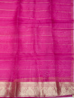 Handwoven Rani Pink Banarasi Organza Saree