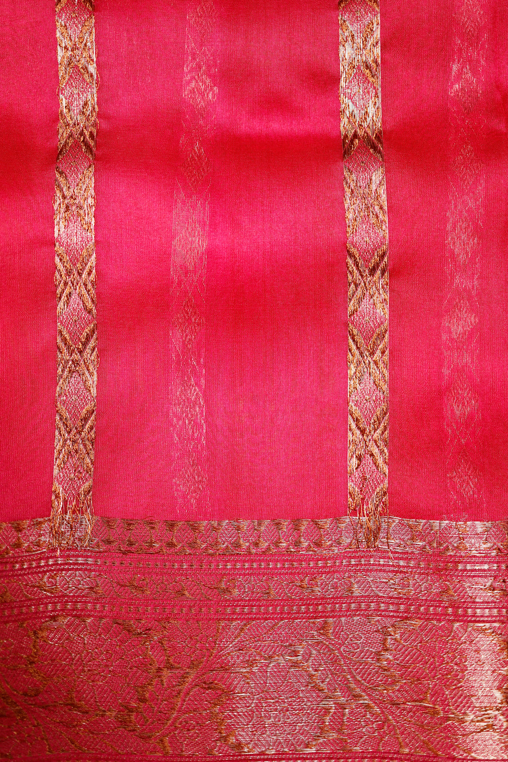 Handwoven Mustard Yellow Banarasi Organza Saree