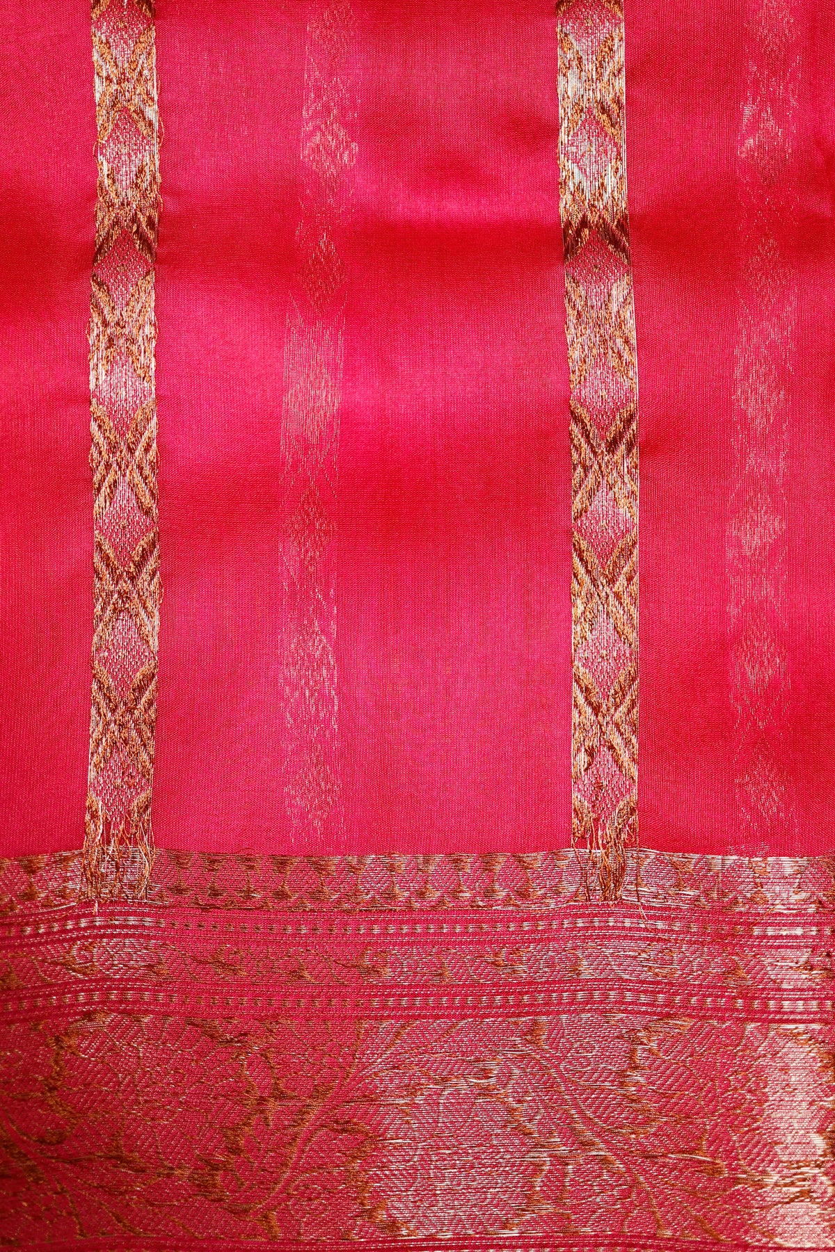 Handwoven Mustard Yellow Banarasi Organza Saree