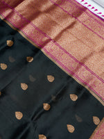 Handwoven Black Banarasi Organza Saree