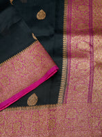Handwoven Black Banarasi Organza Saree