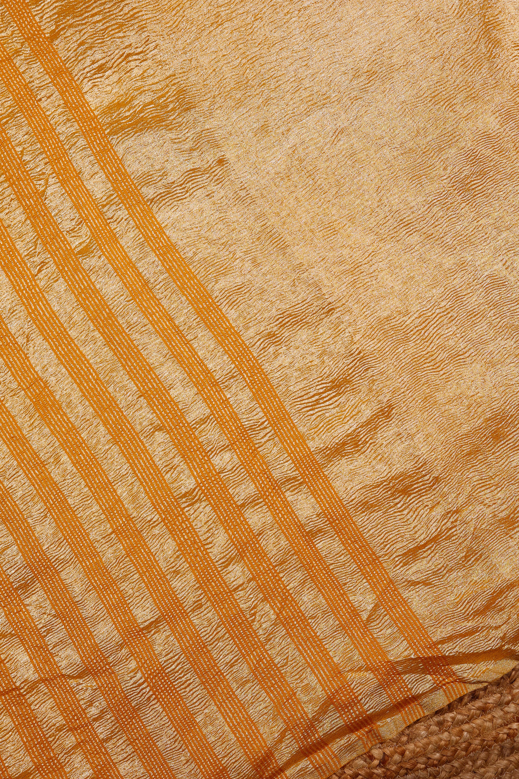 Handwoven Mustard Yellow Banarasi Moonga Silk Saree