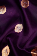 Handwoven Purple Banarasi Organza Silk Saree