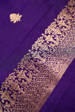 Handwoven Purple Banarasi Katan Silk Suit