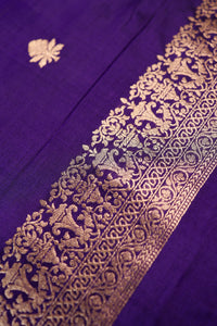 Handwoven Purple Banarasi Katan Silk Suit