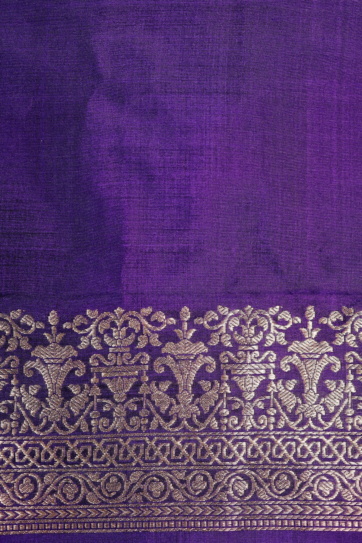 Handwoven Purple Banarasi Katan Silk Suit