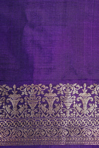 Handwoven Purple Banarasi Katan Silk Suit