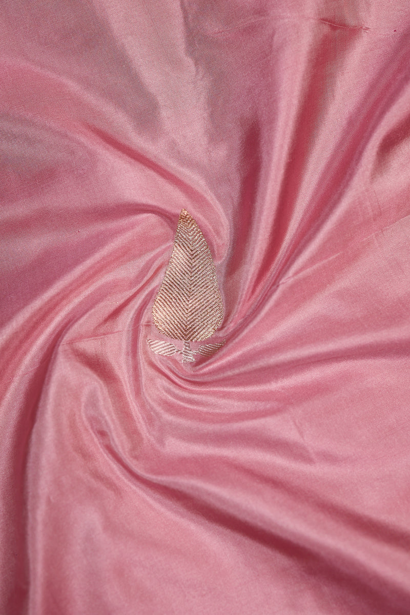 Handwoven Pink Banarasi Katan Silk Suit