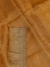 Handwoven Gold Banarasi Tissue Silk Saree