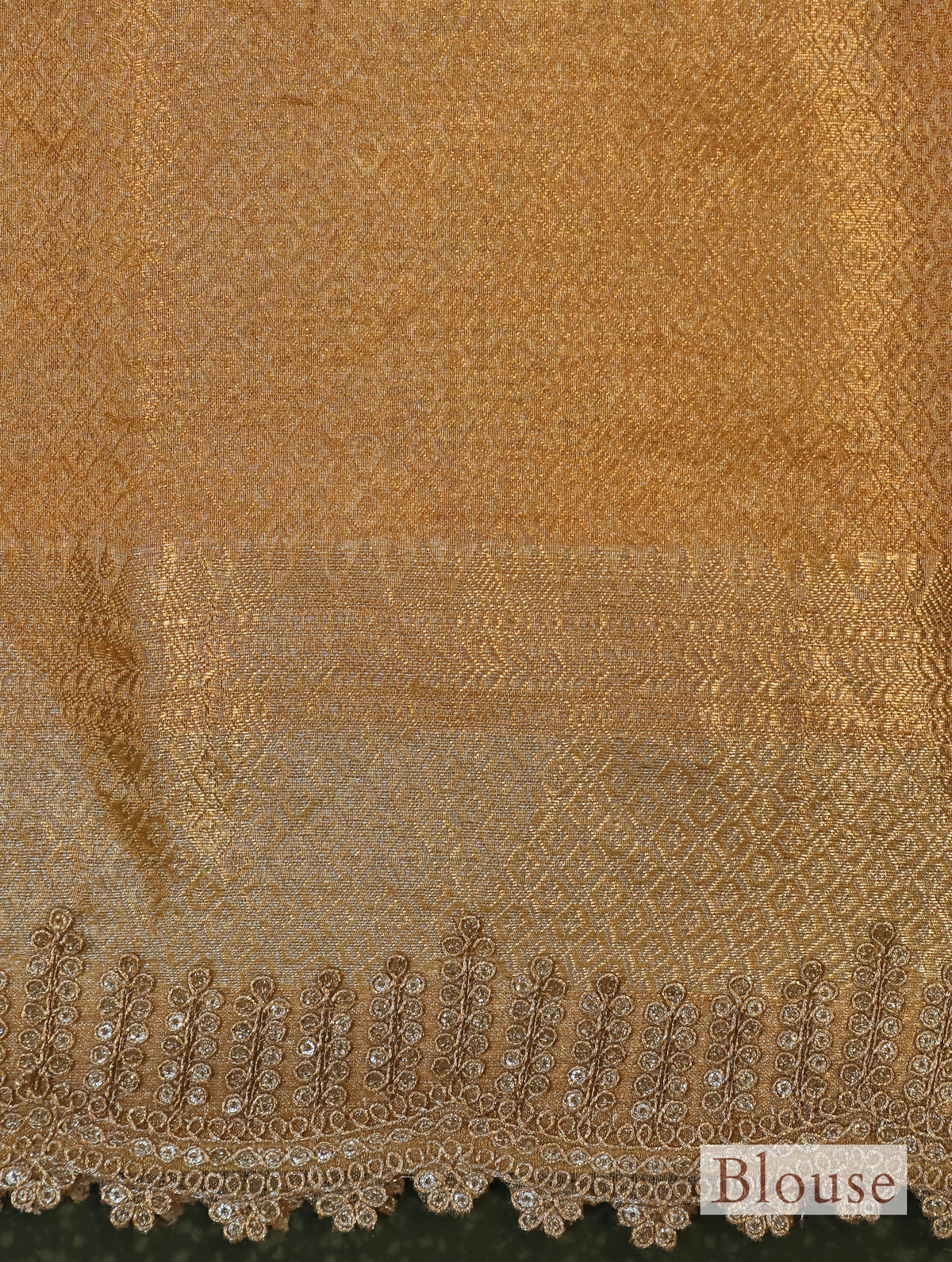 Handwoven Gold Banarasi Tissue Silk Saree