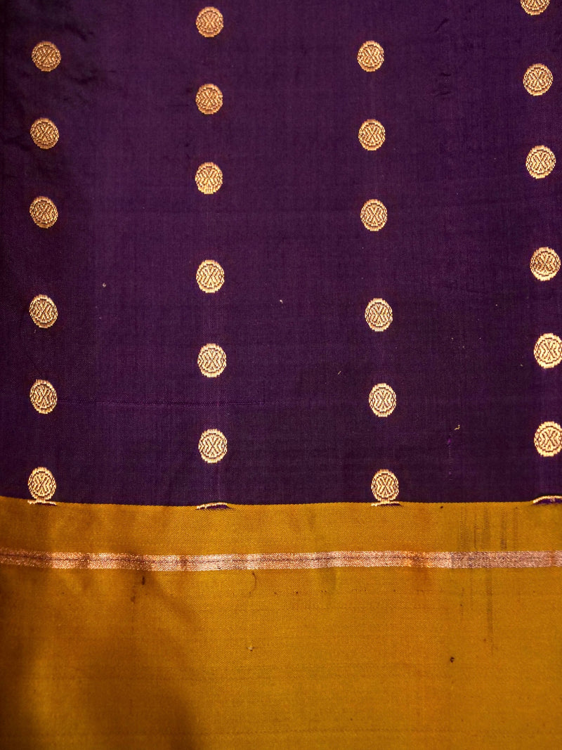 Handwoven Purple Banarasi Katan Silk Saree