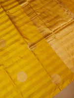 Handwoven Mustard Yellow Banarasi Katan Silk Saree