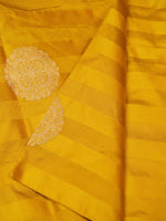 Handwoven Mustard Yellow Banarasi Katan Silk Saree