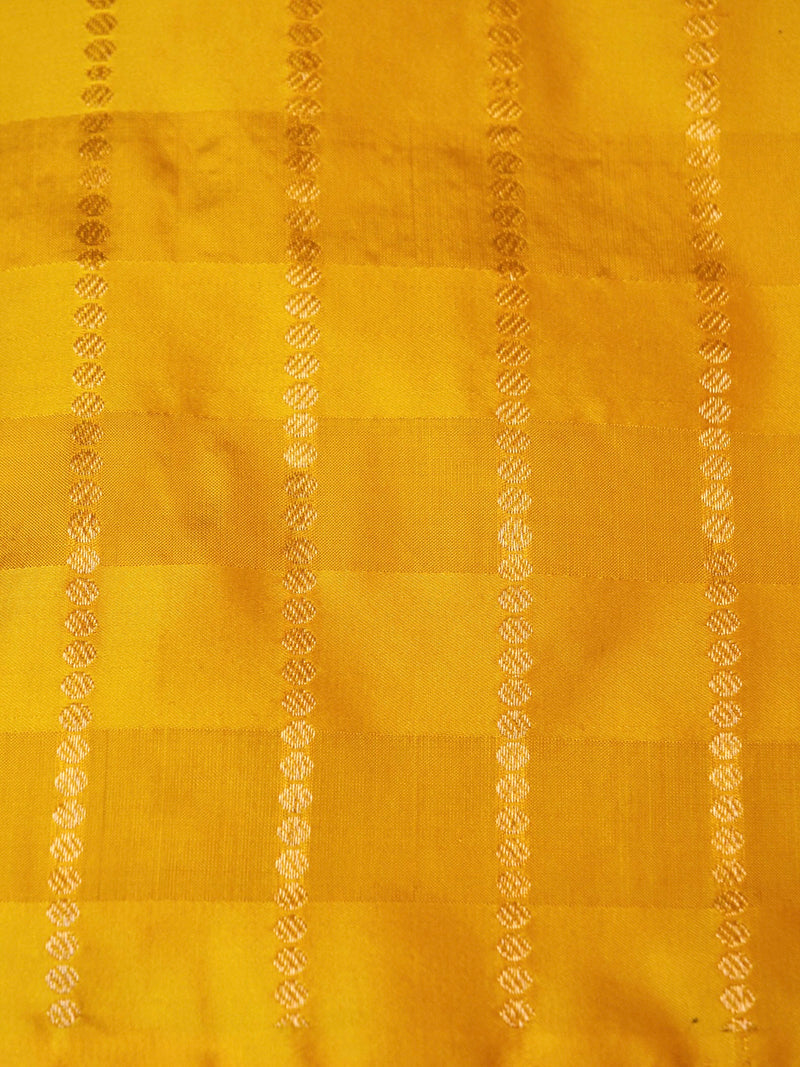 Handwoven Mustard Yellow Banarasi Katan Silk Saree