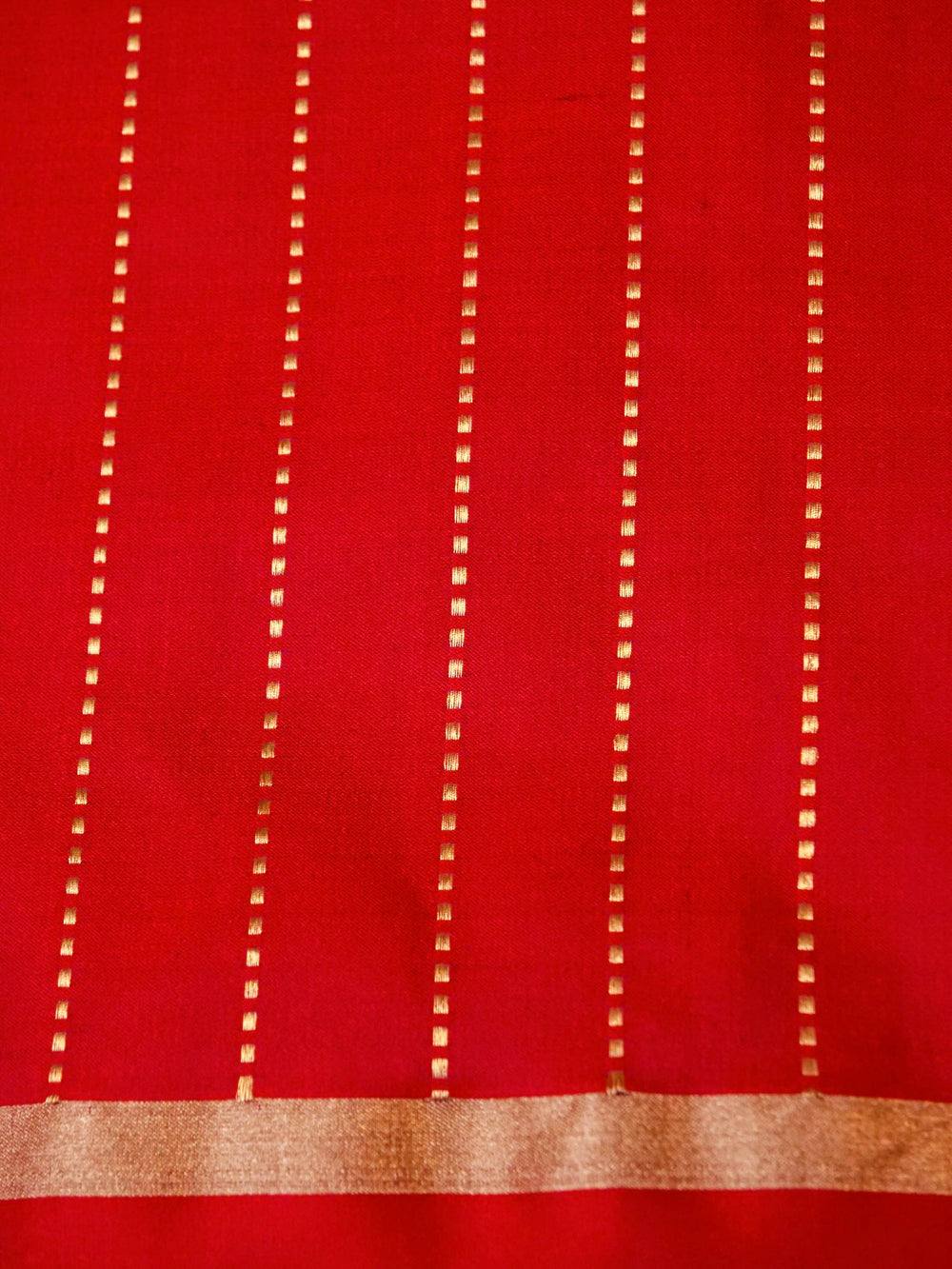 Handwoven Red  Banarasi Katan Silk Saree