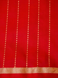 Handwoven Red  Banarasi Katan Silk Saree