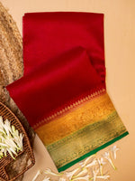 Handwoven Red Banarasi Organza Silk Saree