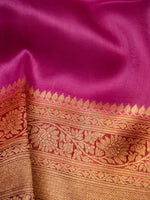 Handwoven Pink Banarasi Organza Silk Saree