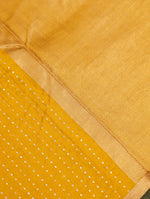 Handwoven Yellow Banarasi Mashru Silk Saree