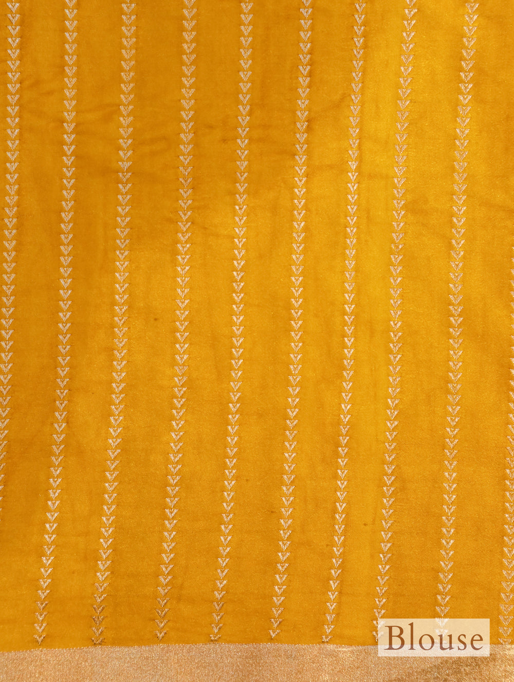 Handwoven Yellow Banarasi Mashru Silk Saree