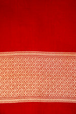 Handwoven Red Banarasi Katan Silk Saree