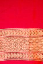 Handwoven Reddish Pink Banarasi Katan Silk Saree