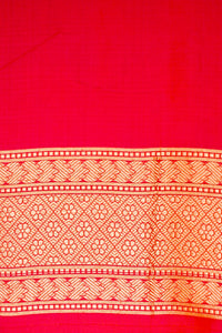 Handwoven Reddish Pink Banarasi Katan Silk Saree