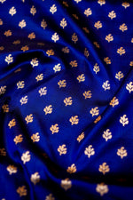 Handwoven Blue Banarasi Katan Silk Saree