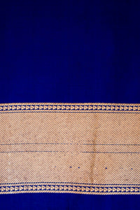 Handwoven Blue Banarasi Katan Silk Saree