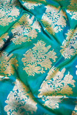 Handwoven Sea Green Banarasi Katan Silk Saree