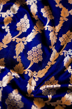 Handwoven Royal Blue Banarasi Katan Silk Saree