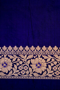 Handwoven Violet Banarasi Katan Silk Saree