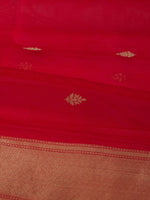 Handwoven Red Banarasi Katan Silk Suit