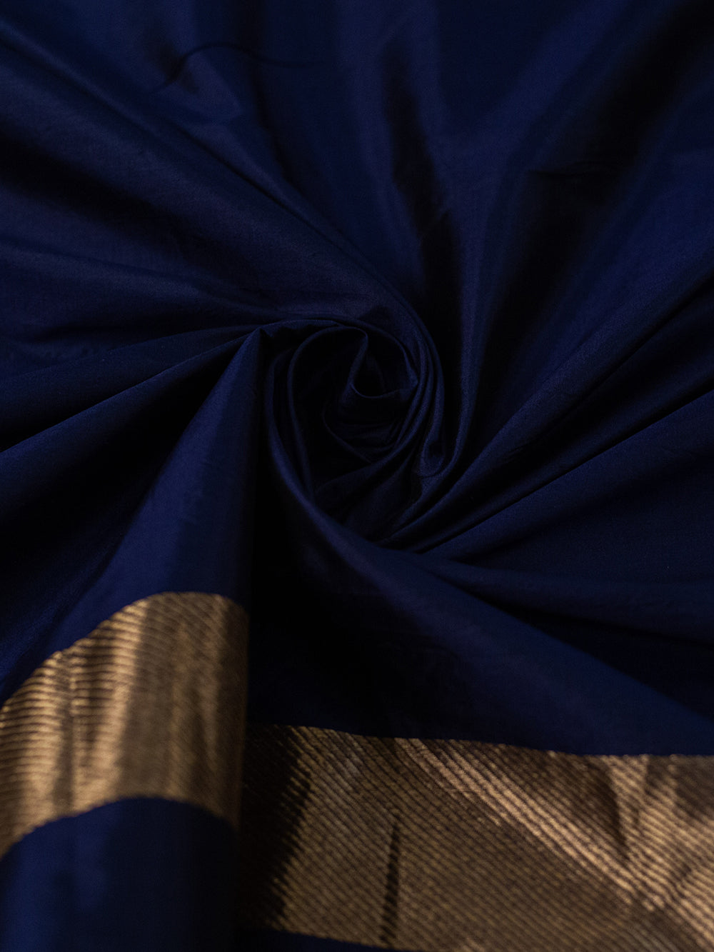 Handwoven Navy Blue Banarasi Katan Silk Suit