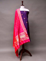 Handwoven Banarasi Purple Katan Silk Suit