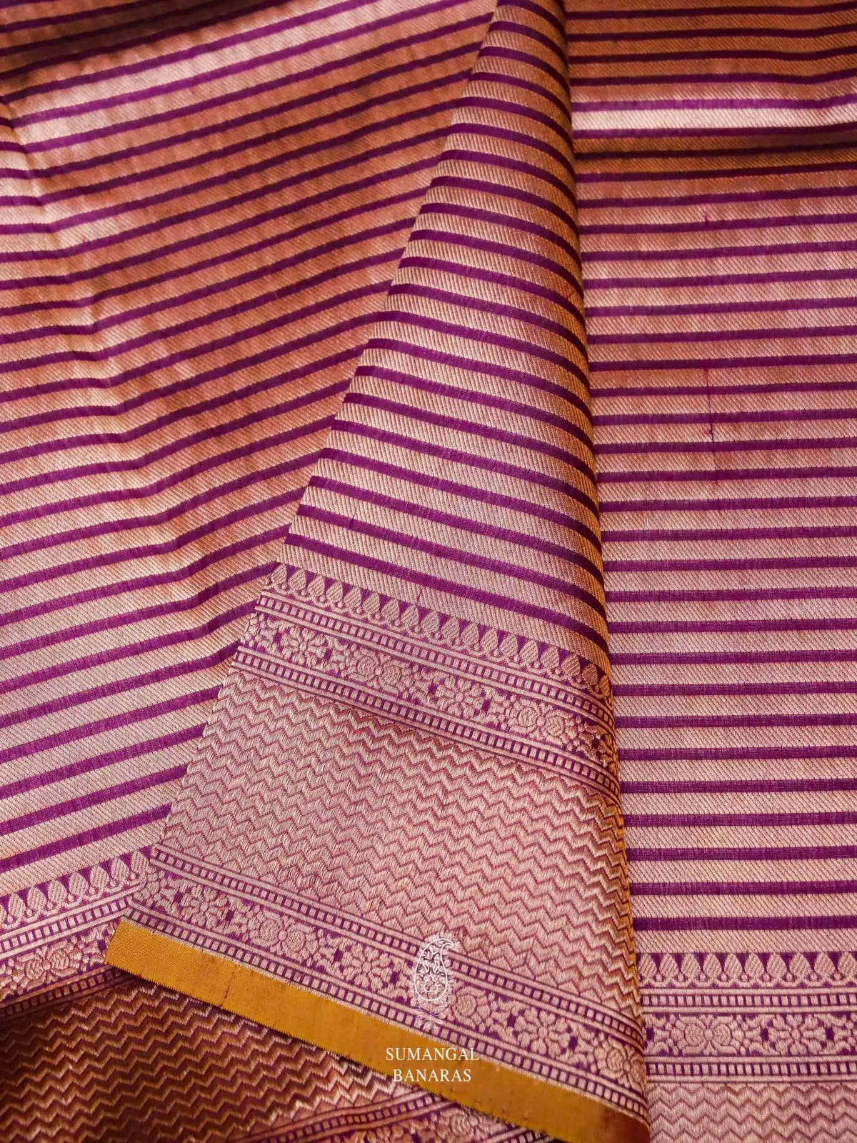Handwoven Magenta Banarasi Katan Silk Saree
