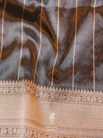 Handwoven Grey Banarasi Katan Silk Saree